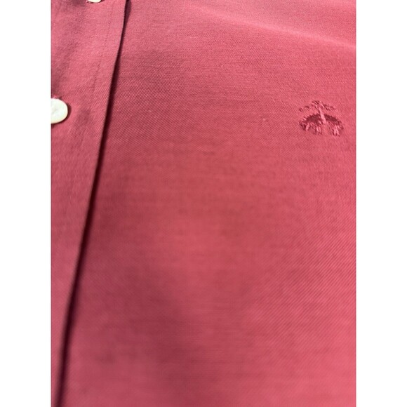 Brooks Brothers Non Iron Button Up Shirt Long Sleeve Men L Traditional Red‎ Logo - Picture 4 of 8